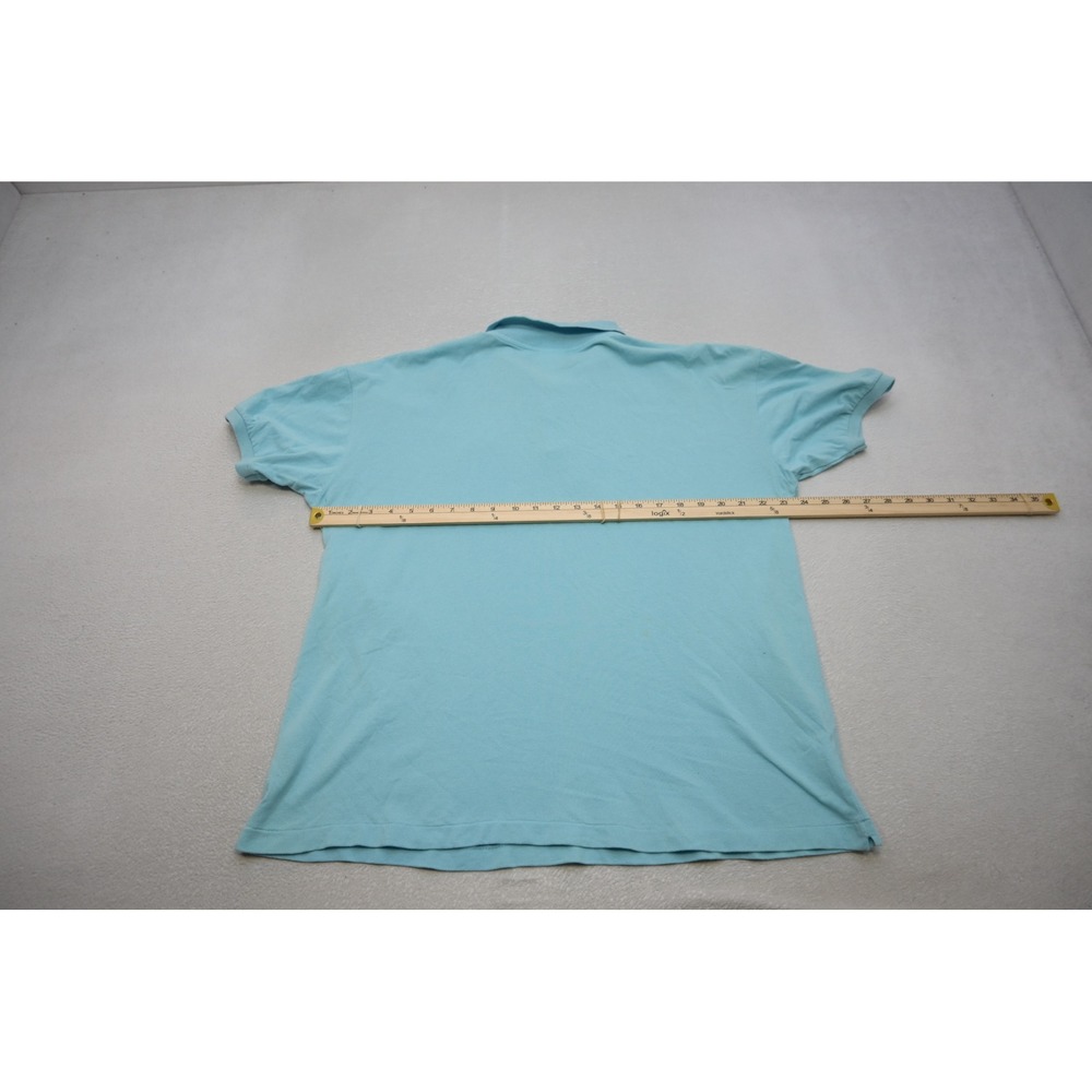 Lacoste Polo Shirt Men Size 7 XL Light Blue Short Sleeve Pique Cotton Excellent - Picture 10 of 12